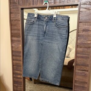 Lucky Brand Women's Denim Midi Skirt
